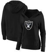 Add Oakland Raiders NFL Pro Line by Fanatics Branded Women's Primary Team Logo V-Neck Pullover Hoodie - Black To Your NFL Collection