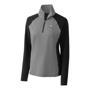 Add Philadelphia Eagles Cutter & Buck Women's Forge Tonal Stripe Half-Zip Pullover Jacket - Black To Your NFL Collection