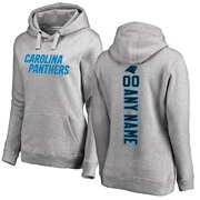 Add Carolina Panthers NFL Pro Line Women's Personalized Backer Pullover Hoodie - Ash To Your NFL Collection