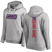 Add New York Giants NFL Pro Line Women's Personalized Backer Pullover Hoodie - Ash To Your NFL Collection