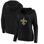 Add New Orleans Saints NFL Pro Line by Fanatics Branded Women's Primary Team Logo V-Neck Pullover Hoodie - Black To Your NFL Collection