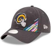 Add Los Angeles Rams New Era Women's 2019 NFL Crucial Catch Historic Logo 9TWENTY Adjustable Hat - Heather Gray To Your NFL Collection