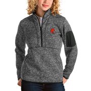 Add Cleveland Browns Antigua Women's Fortune Half-Zip Pullover Jacket - Charcoal To Your NFL Collection