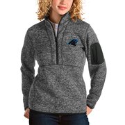 Add Carolina Panthers Antigua Women's Fortune Half-Zip Pullover Jacket - Charcoal To Your NFL Collection