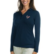 Add Houston Texans Antigua Women's Exceed Long Sleeve Polo - Navy To Your NFL Collection