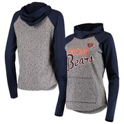 Add Chicago Bears G-III 4Her by Carl Banks Women's Championship Ring Script Pullover Hoodie - Heathered Black/Navy To Your NFL Collection