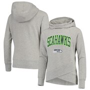 Add Seattle Seahawks Youth Glam Girl Funnel Neck Pullover Hoodie - Heathered Gray To Your NFL Collection