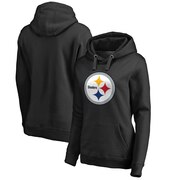 Add Pittsburgh Steelers NFL Pro Line by Fanatics Branded Women's Primary Logo Pullover Hoodie - Black To Your NFL Collection