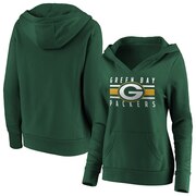 Add Green Bay Packers Fanatics Branded Women's Stacked Stripes Pullover Hoodie - Green To Your NFL Collection