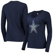 Add Dallas Cowboys Women's Thea V-Neck Long Sleeve T-Shirt - Navy To Your NFL Collection