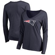 Add New England Patriots NFL Pro Line Women's Primary Logo Long Sleeve T-Shirt - Navy To Your NFL Collection