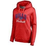 Add Buffalo Bills NFL Pro Line Women's Victory Script Pullover Hoodie - Red To Your NFL Collection