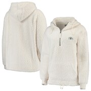 Add Green Bay Packers New Era Women's Sherpa Quarter-Zip Pullover Hoodie - Cream To Your NFL Collection