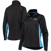 Add Carolina Panthers Hands High Women's MVP Quarter-Zip Pullover Jacket - Black To Your NFL Collection