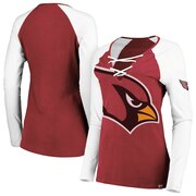 Add Arizona Cardinals Majestic Women's Plus Size The Lace-Up Long Sleeve T-Shirt - Cardinal/White To Your NFL Collection