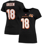 Add AJ Green Cincinnati Bengals Majestic Women's Fair Catch V Name & Number T-Shirt - Black To Your NFL Collection