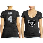 Add Derek Carr Oakland Raiders Tri-Blend Name & Number T-Shirt - Black  - To Your NFL Collection