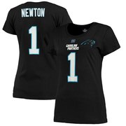 Add Cam Newton Carolina Panthers Majestic Women's Fair Catch V Name & Number T-Shirt - Black To Your NFL Collection