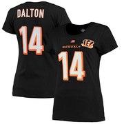 Add Andy Dalton Cincinnati Bengals Majestic Women's Fair Catch V Name & Number T-Shirt - Black To Your NFL Collection