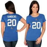 Add Barry Sanders Detroit Lions Majestic Women's Hall of Fame Fair Catch Name & Number T-Shirt - Blue To Your NFL Collection