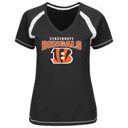 Add Cincinnati Bengals Majestic Women's Game Day Tradition V-Neck T-Shirt - Black To Your NFL Collection