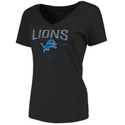 Add Detroit Lions NFL Pro Line Women's Live For It V-Neck T-Shirt - Black To Your NFL Collection