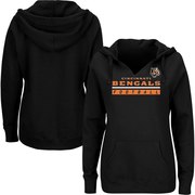 Add Cincinnati Bengals Majestic Women's Plus Size Self Determination Pullover Hoodie - Black To Your NFL Collection