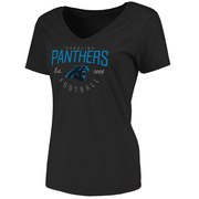 Add Carolina Panthers NFL Pro Line Women's Live For It V-Neck T-Shirt - Black To Your NFL Collection