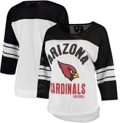 Add Arizona Cardinals G-III 4Her by Carl Banks Women's First Team Three-Quarter Sleeve Mesh T-Shirt - White/Black To Your NFL Collection