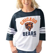 Add Chicago Bears G-III 4Her by Carl Banks Women's First Team Three-Quarter Sleeve Mesh T-Shirt - White/Navy To Your NFL Collection