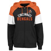 Add Cincinnati Bengals Majestic Women's Hot Route Full-Zip Hoodie - Black To Your NFL Collection