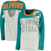 Add Miami Dolphins Women's Ralph Long Sleeve T-Shirt - Aqua To Your NFL Collection