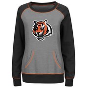 Add Cincinnati Bengals Majestic Women's Overtime Queen Crew Neck Sweatshirt - Gray/Black To Your NFL Collection