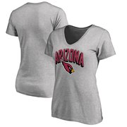 Add Arizona Cardinals NFL Pro Line Women's ThreeDee V-Neck T-Shirt - Heathered Gray To Your NFL Collection