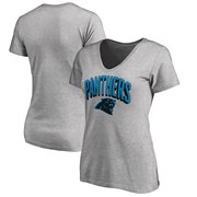 Add Carolina Panthers NFL Pro Line Women's ThreeDee V-Neck T-Shirt - Heathered Gray To Your NFL Collection