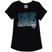 Add Jacksonville Jaguars Junk Food Girls Youth Game Time T-Shirt - Black To Your NFL Collection