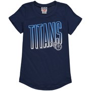 Add Tennessee Titans Junk Food Girls Youth Game Time T-Shirt - Navy To Your NFL Collection