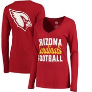 Add Arizona Cardinals Women's Blitz 2 Hit V-Neck Long Sleeve T-Shirt - Cardinal To Your NFL Collection