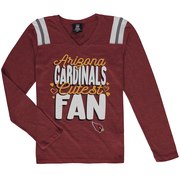 Add Arizona Cardinals 5th & Ocean by New Era Girls Youth Cutest Fan Tri-Blend V-Neck Long Sleeve T-Shirt - Cardinal To Your NFL Collection