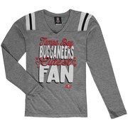 Add Tampa Bay Buccaneers 5th & Ocean by New Era Girls Youth Cutest Fan Tri-Blend V-Neck Long Sleeve T-Shirt - Heathered Gray To Your NFL Collection