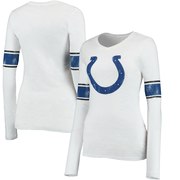 Add Indianapolis Colts Juniors Team Leader V-Neck Long Sleeve T-Shirt - White To Your NFL Collection