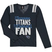 Add Tennessee Titans 5th & Ocean by New Era Girls Youth Cutest Fan Tri-Blend V-Neck Long Sleeve T-Shirt - Navy To Your NFL Collection