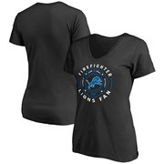 Add Detroit Lions NFL Pro Line Women's Firefighter V-Neck T-Shirt - Black To Your NFL Collection