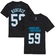 Add Luke Kuechly Carolina Panthers Girl's Youth Tri-Blend Mainliner V-Neck Name & Number T-Shirt - Black To Your NFL Collection