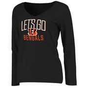 Add Cincinnati Bengals NFL Pro Line Women's Team Chant Long Sleeve V-Neck T-Shirt - Black To Your NFL Collection