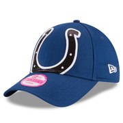 Add Indianapolis Colts New Era Women's Glitter Glam 2 9FORTY Adjustable Hat - Royal To Your NFL Collection