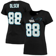 Add Greg Olsen Carolina Panthers Majestic Women's Fair Catch Name & Number T-Shirt - Black To Your NFL Collection