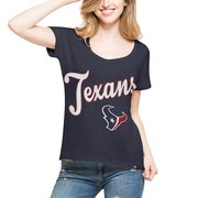 Add Houston Texans '47 Women's Flair Roundoff T-Shirt - Navy To Your NFL Collection