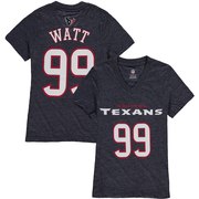 Add J.J. Watt Houston Texans Girl's Youth Tri-Blend Mainliner V-Neck Name & Number T-Shirt - Navy To Your NFL Collection