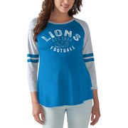 Add Detroit Lions Touch by Alyssa Milano Women's Maternity Huddle 3/4-Sleeve T-Shirt - Blue To Your NFL Collection